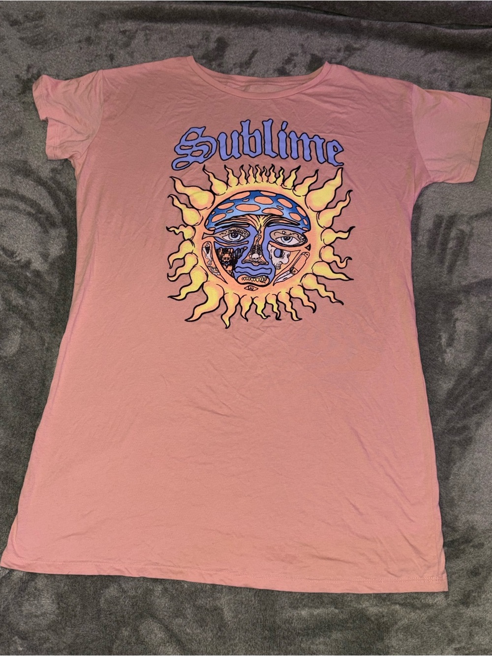 Sublime peach tshirt dress size Large
